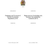 Packaging and Transport of Nuclear Substances Regulations, 2015, Canada