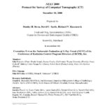 NEXT 2000 Protocol for Survey of Computed Tomography (CT)