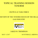 Review of the Tenorm Issues of the Oil & Gas Industry