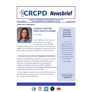 Thumbnail of the CRCPD Newsbrief page 1