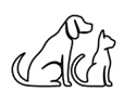Line drawing of dog and cat in silhouette. Pet Decontamination.